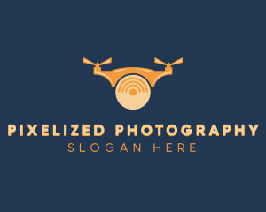 Camera Drone Quadrotor logo design