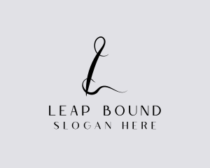 Seamstress Sewing Thread Letter L logo design