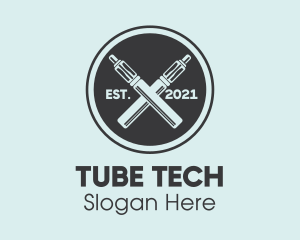 Vape Tube Shop Sign logo design