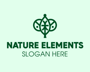 Nature Organic Leaf logo design