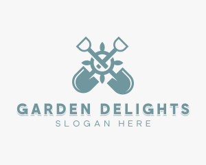 Gardening Shovel Landscaper logo design