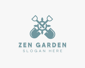 Gardening Shovel Landscaper logo design