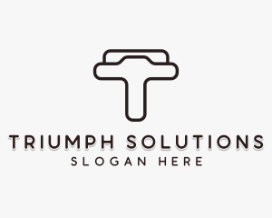 Industrial Firm Letter T logo design