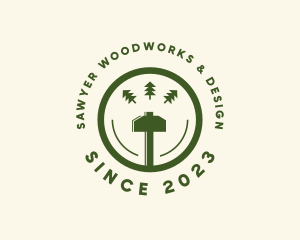 Axe Tree Woodwork logo design