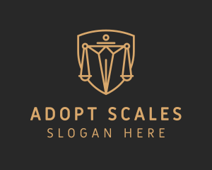 Shield Law Scale logo design