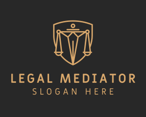 Shield Law Scale logo design