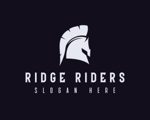 Spartan Helmet Horse logo design