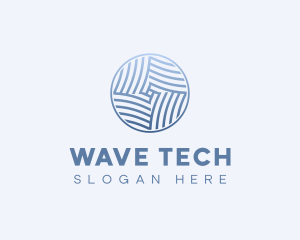 Professional Company Waves logo design