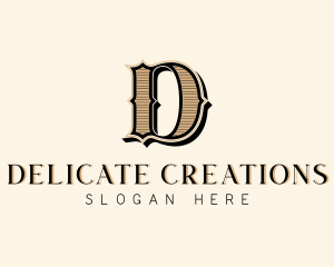 Boutique Antique Brand Letter D logo design