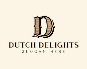 Boutique Antique Brand Letter D logo design