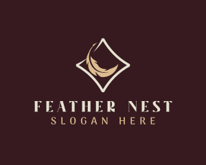 Author Feather Quill logo design