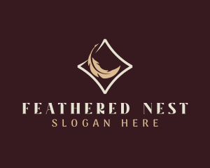 Author Feather Quill logo design