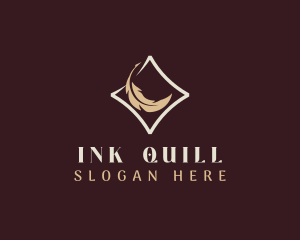 Author Feather Quill logo design