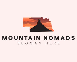 Nebraska Landmark Mountain logo design