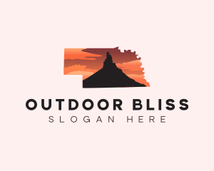 Nebraska Landmark Mountain logo design