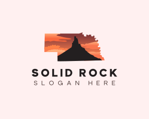 Nebraska Landmark Mountain logo design