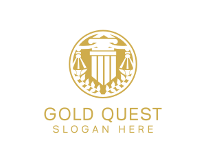 Gold Law Justice logo design