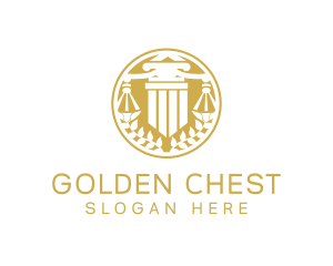 Gold Law Justice logo design