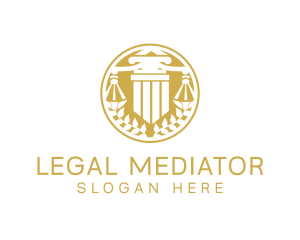 Gold Law Justice logo design