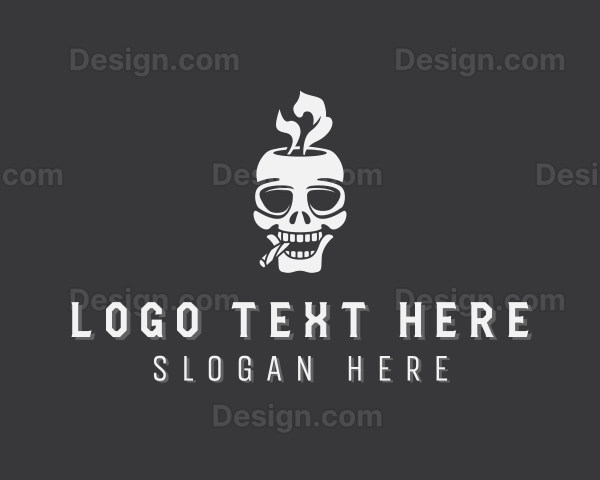 Skull Smoke Cigarette Logo