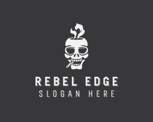 Skull Smoke Cigarette logo design