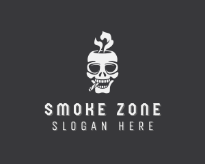 Skull Smoke Cigarette logo design