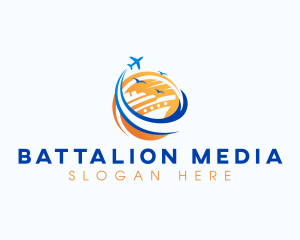 Cruise Airplane Travel logo design