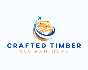 Cruise Airplane Travel logo design