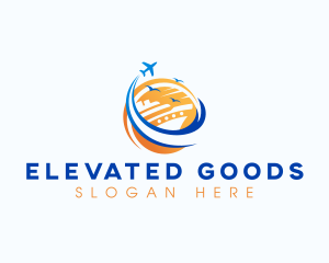 Cruise Airplane Travel logo design