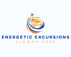 Cruise Airplane Travel logo design