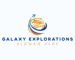 Cruise Airplane Travel logo design