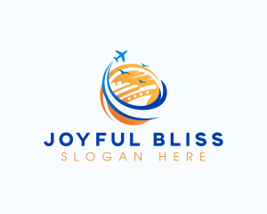 Cruise Airplane Travel logo design