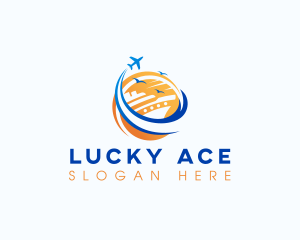 Cruise Airplane Travel logo design