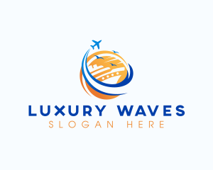 Cruise Airplane Travel logo design