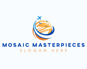 Cruise Airplane Travel logo design