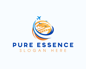 Cruise Airplane Travel logo design