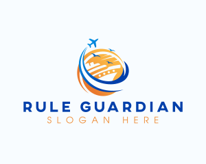 Cruise Airplane Travel logo design