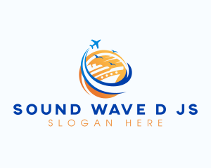 Cruise Airplane Travel logo design