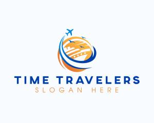 Cruise Airplane Travel logo design