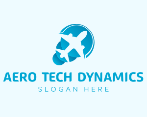 Gradient Airplane Travel logo design