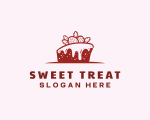 Strawberry Cake Pastry logo design