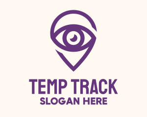 Purple Eye Location logo design