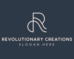 Elegant Beauty Salon Letter R logo design