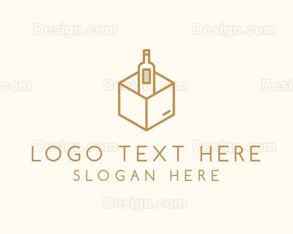 Wine Bottle Box Package Logo