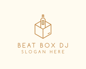 Wine Bottle Box Package logo design