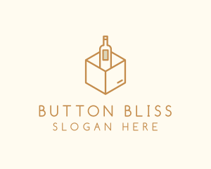 Wine Bottle Box Package logo design