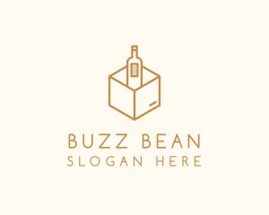 Wine Bottle Box Package logo design