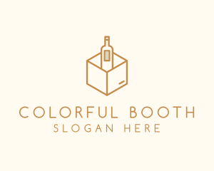 Wine Bottle Box Package logo design