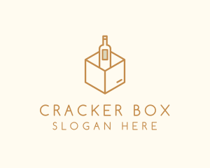 Wine Bottle Box Package logo design