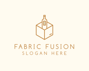 Wine Bottle Box Package logo design